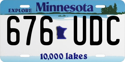 MN license plate 676UDC