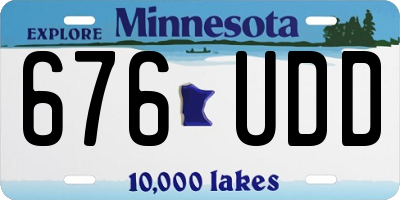 MN license plate 676UDD