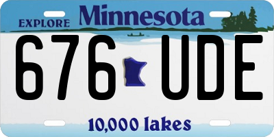 MN license plate 676UDE