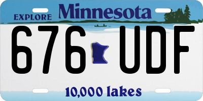 MN license plate 676UDF