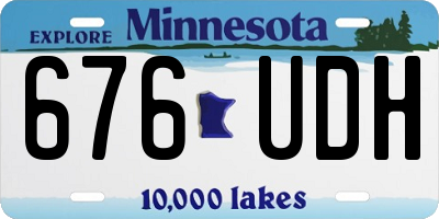 MN license plate 676UDH