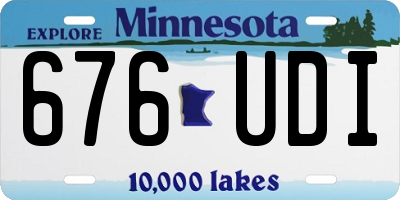 MN license plate 676UDI