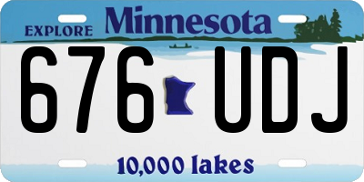 MN license plate 676UDJ