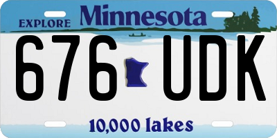 MN license plate 676UDK