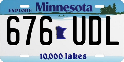 MN license plate 676UDL