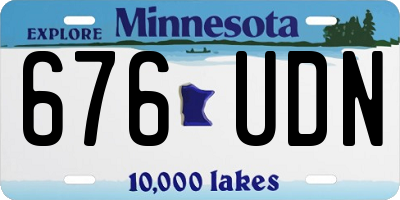 MN license plate 676UDN