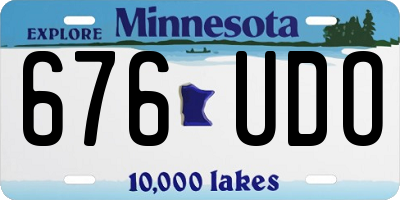 MN license plate 676UDO