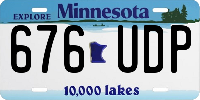 MN license plate 676UDP