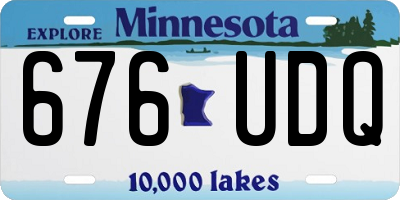 MN license plate 676UDQ