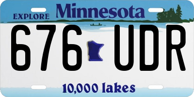 MN license plate 676UDR