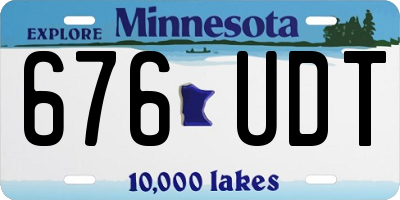 MN license plate 676UDT