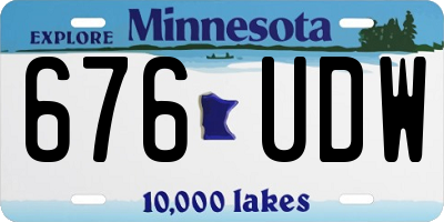 MN license plate 676UDW