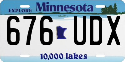 MN license plate 676UDX