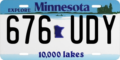 MN license plate 676UDY