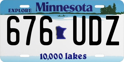 MN license plate 676UDZ