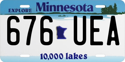 MN license plate 676UEA
