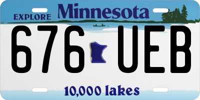 MN license plate 676UEB