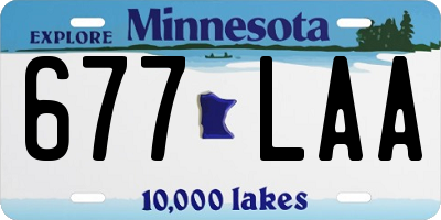 MN license plate 677LAA