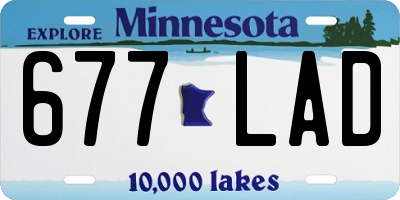 MN license plate 677LAD