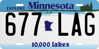 MN license plate 677LAG