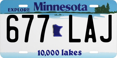 MN license plate 677LAJ