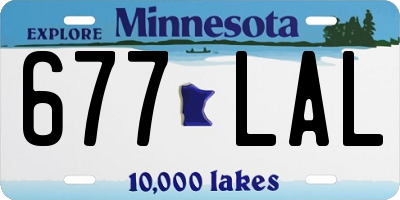 MN license plate 677LAL