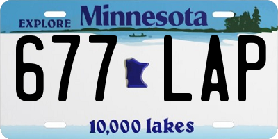 MN license plate 677LAP