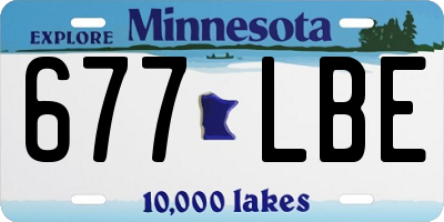 MN license plate 677LBE