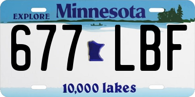 MN license plate 677LBF