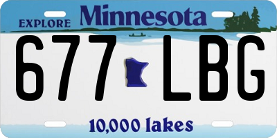 MN license plate 677LBG