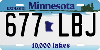 MN license plate 677LBJ