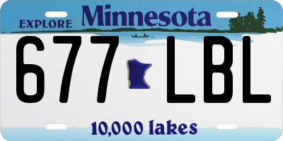 MN license plate 677LBL