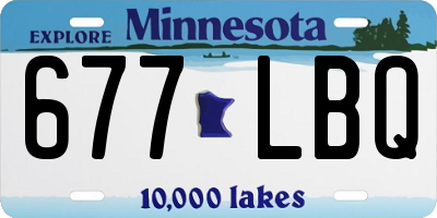MN license plate 677LBQ