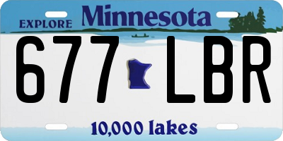 MN license plate 677LBR