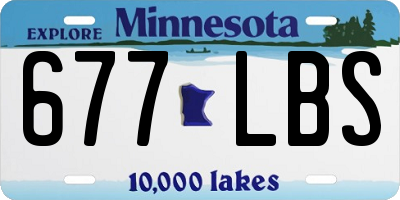 MN license plate 677LBS