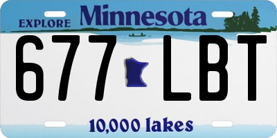 MN license plate 677LBT