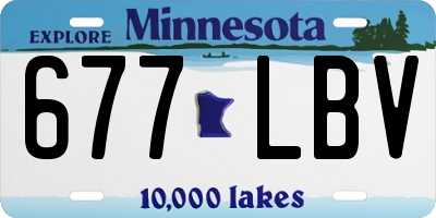 MN license plate 677LBV