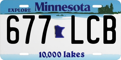 MN license plate 677LCB