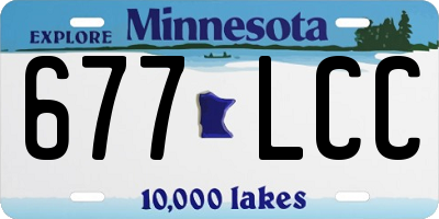 MN license plate 677LCC