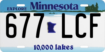 MN license plate 677LCF
