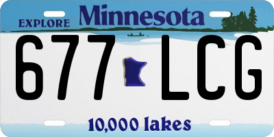 MN license plate 677LCG