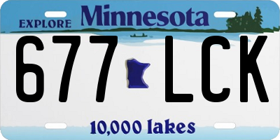 MN license plate 677LCK