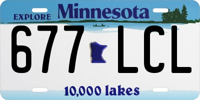 MN license plate 677LCL