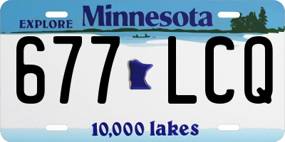 MN license plate 677LCQ