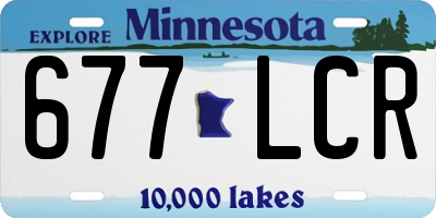 MN license plate 677LCR