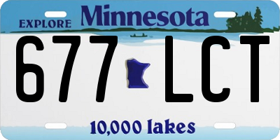 MN license plate 677LCT