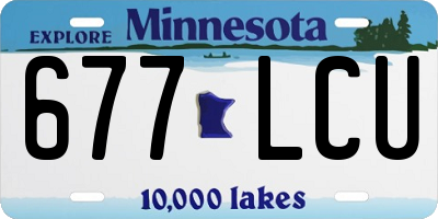 MN license plate 677LCU