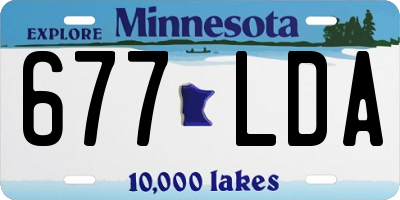 MN license plate 677LDA