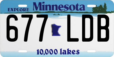 MN license plate 677LDB