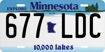 MN license plate 677LDC
